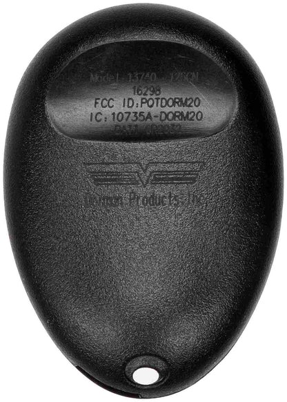 Dorman - HELP Keyless Entry Transmitter 3-Button with Programming Instructions for 2012 Chevrolet 2012 GMC 2010 Hummer 2004 Oldsmobile 2005 Pontiac PN 13740