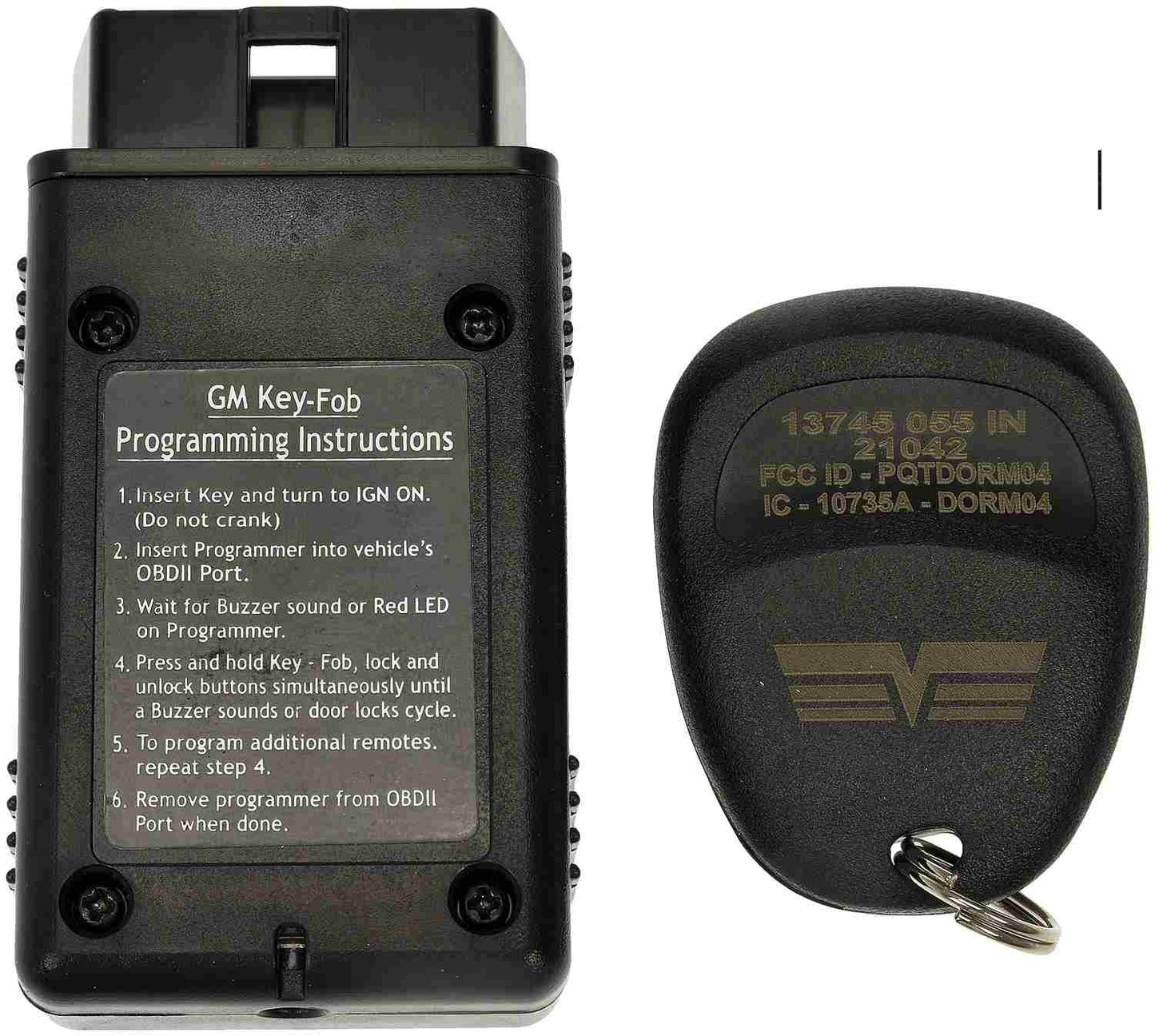 Dorman HELP Keyless Entry Remote 4 Button with DIY Programming Tool for 2001-2006 Buick Cadillac Chevrolet Oldsmobile Pontiac 13745