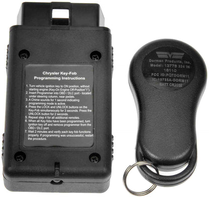Dorman HELP Keyless Entry Remote 4 Button with DIY Programming Tool for 2001-2010 Chrysler Dodge Jeep 13776