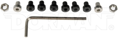 Dorman Fuel Filler Door Kit with aluminum lid and stainless hardware for 2007-2017 Jeep Wrangler 47344