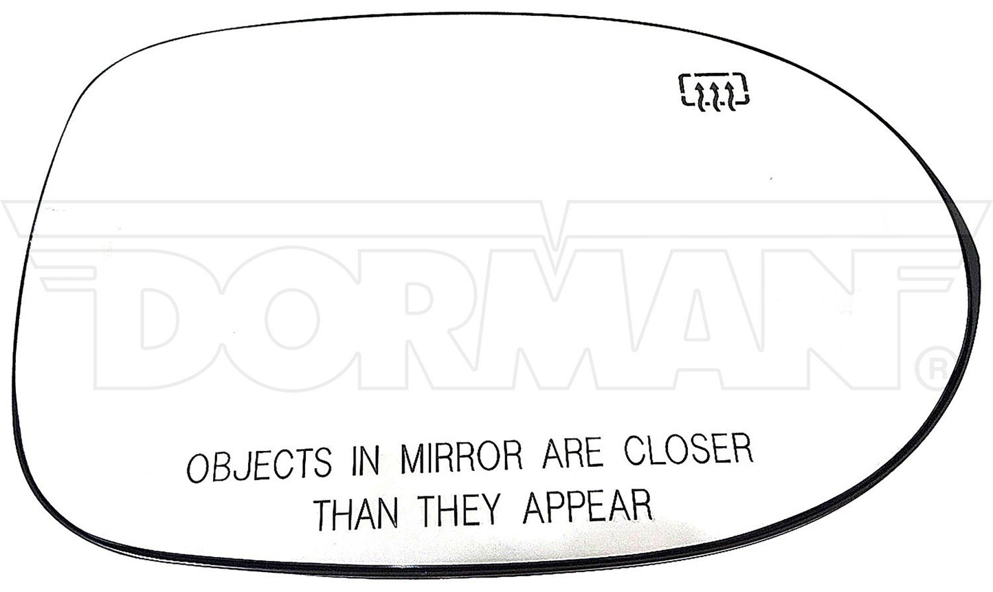 Dorman - HELP Door Mirror Glass Heated Plastic Backed Right for 2009-07 Dodge Caliber & 2008-07 Jeep Compass 56235