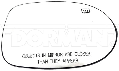 Dorman - HELP Door Mirror Glass Heated Plastic Backed Right for 2009-07 Dodge Caliber & 2008-07 Jeep Compass 56235