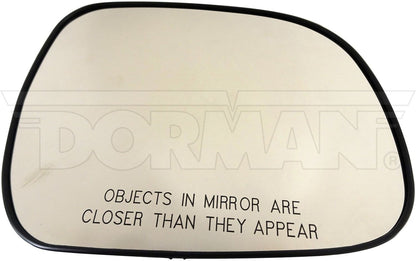 Dorman - HELP Door Mirror Glass Plastic Backed with Simple Step-by-Step Installation for 2009-04 Toyota Sienna 56491