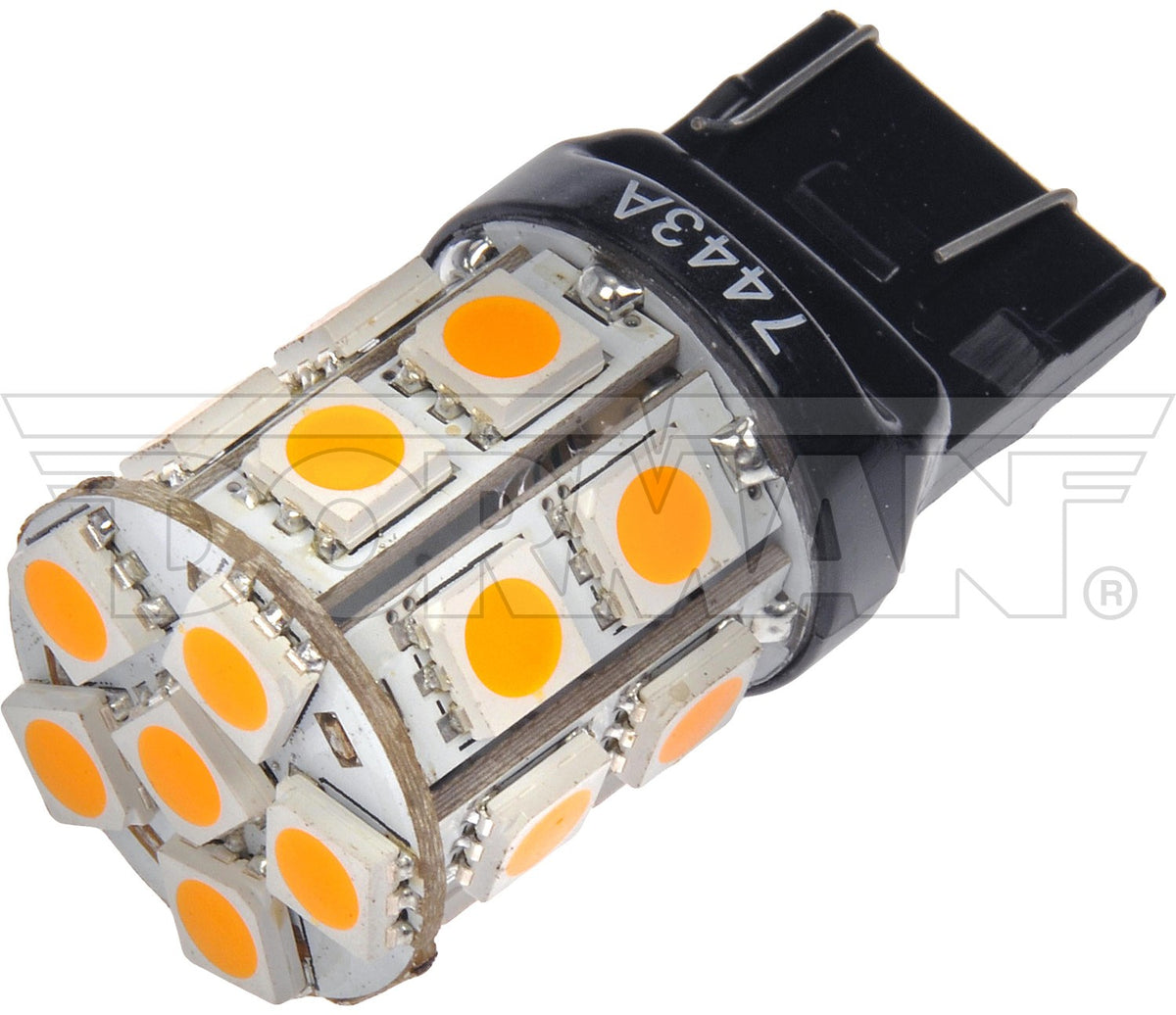 Dorman Tail Light Bulb Amber 5050SMD 20LED for 1995-2014 7443A-SMD
