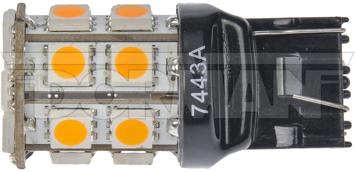Dorman Tail Light Bulb Amber 5050SMD 20LED for 1995-2014 7443A-SMD