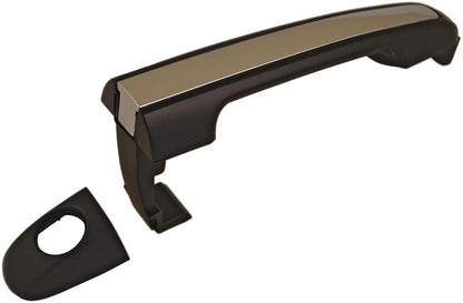 Dorman Exterior Door Handle Front Left with Keyhole Primed Black With Chrome Insert for 2010-2006 Hyundai Sonata 79824