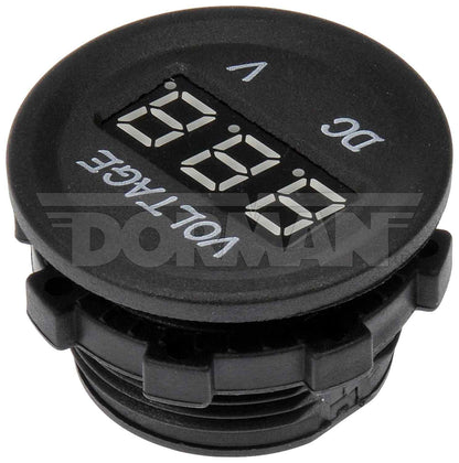 Dorman Voltmeter Gauge 12V DC Digital with Backlit Black Face for Vehicle Electrical Monitoring 84621