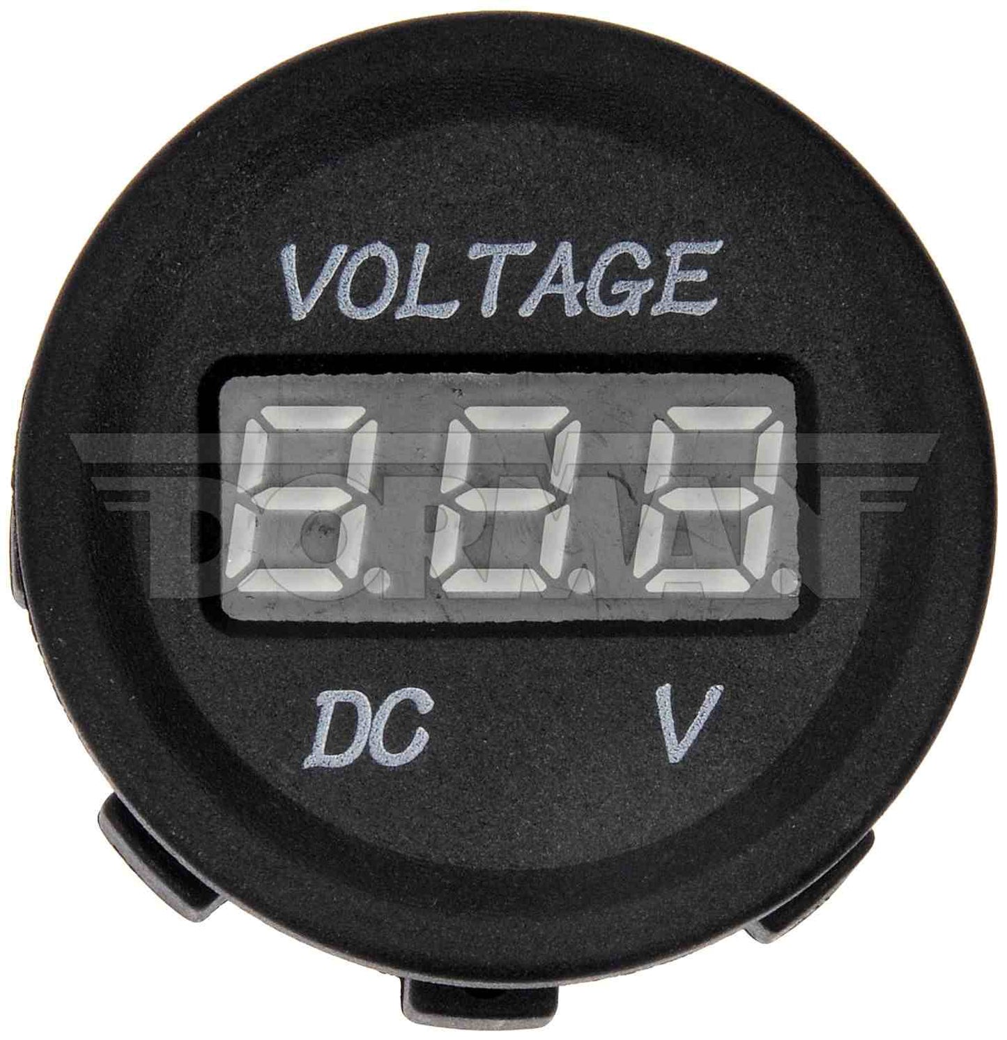 Dorman Voltmeter Gauge 12V DC Digital with Backlit Black Face for Vehicle Electrical Monitoring 84621