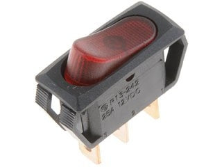 Dorman Conduct-Tite Black Body Red Rectangle Rocker Switch for Electrical Accessories 84830