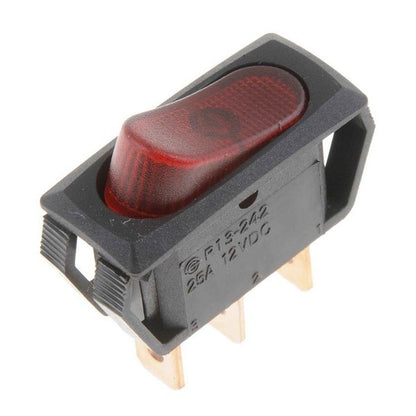 Dorman Conduct-Tite Black Body Red Rectangle Rocker Switch for Electrical Accessories 84830