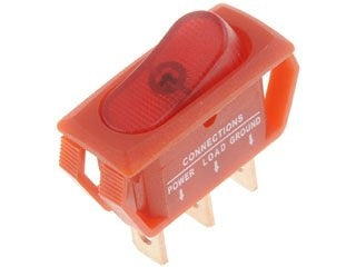 Dorman Conduct-Tite Red Rocker Switch with Full Glow for Electrical Accessories 84834