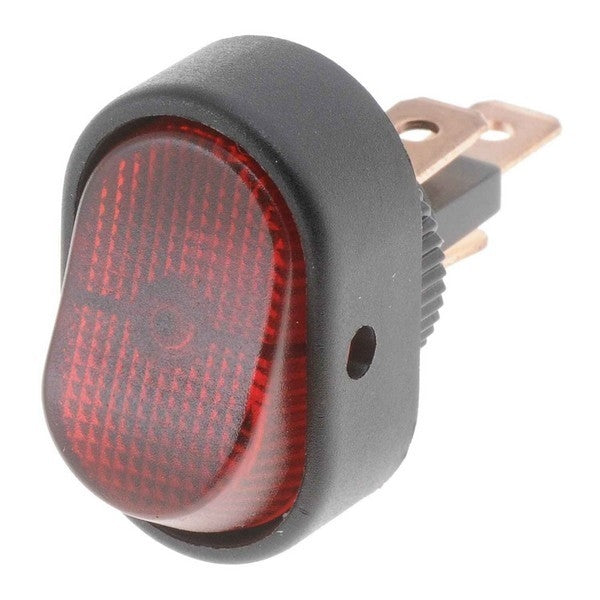 Dorman Conduct-Tite Black Body Red Oblong Glow Rocker Switch for Electrical Accessories 84860