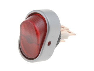 Dorman Conduct-Tite Rocker Switch Oval Aluminum Red Glow for Electrical Accessories 84870