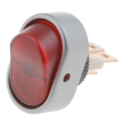 Dorman Conduct-Tite Rocker Switch Oval Aluminum Red Glow for Electrical Accessories 84870