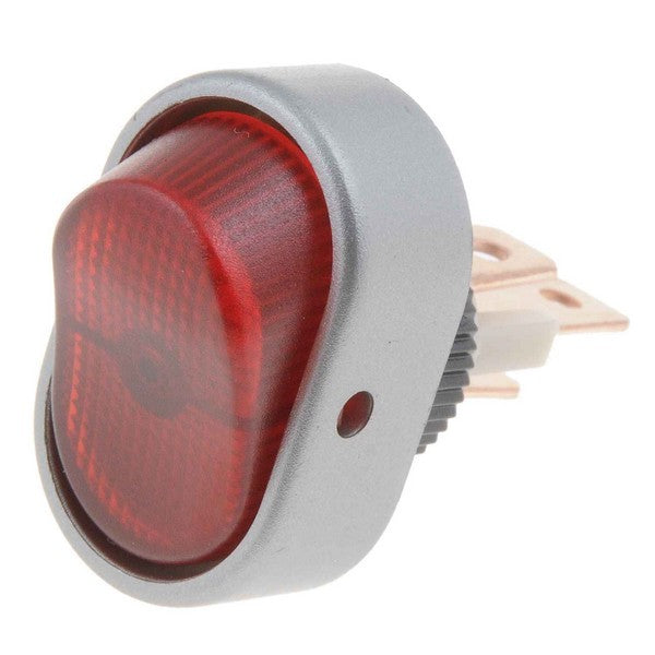 Dorman Conduct-Tite Rocker Switch Oval Aluminum Red Glow for Electrical Accessories 84870