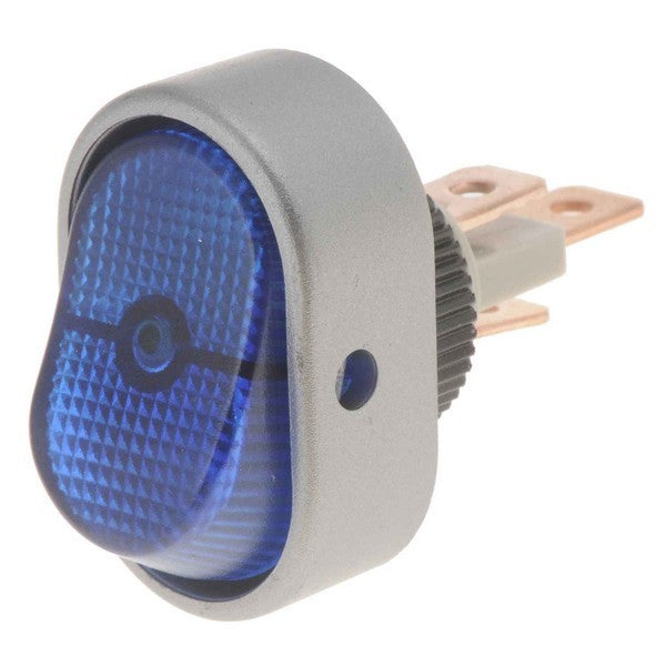 Dorman Conduct-Tite Rocker Switch Oval Aluminum Blue Glow for Electrical Accessories 84871