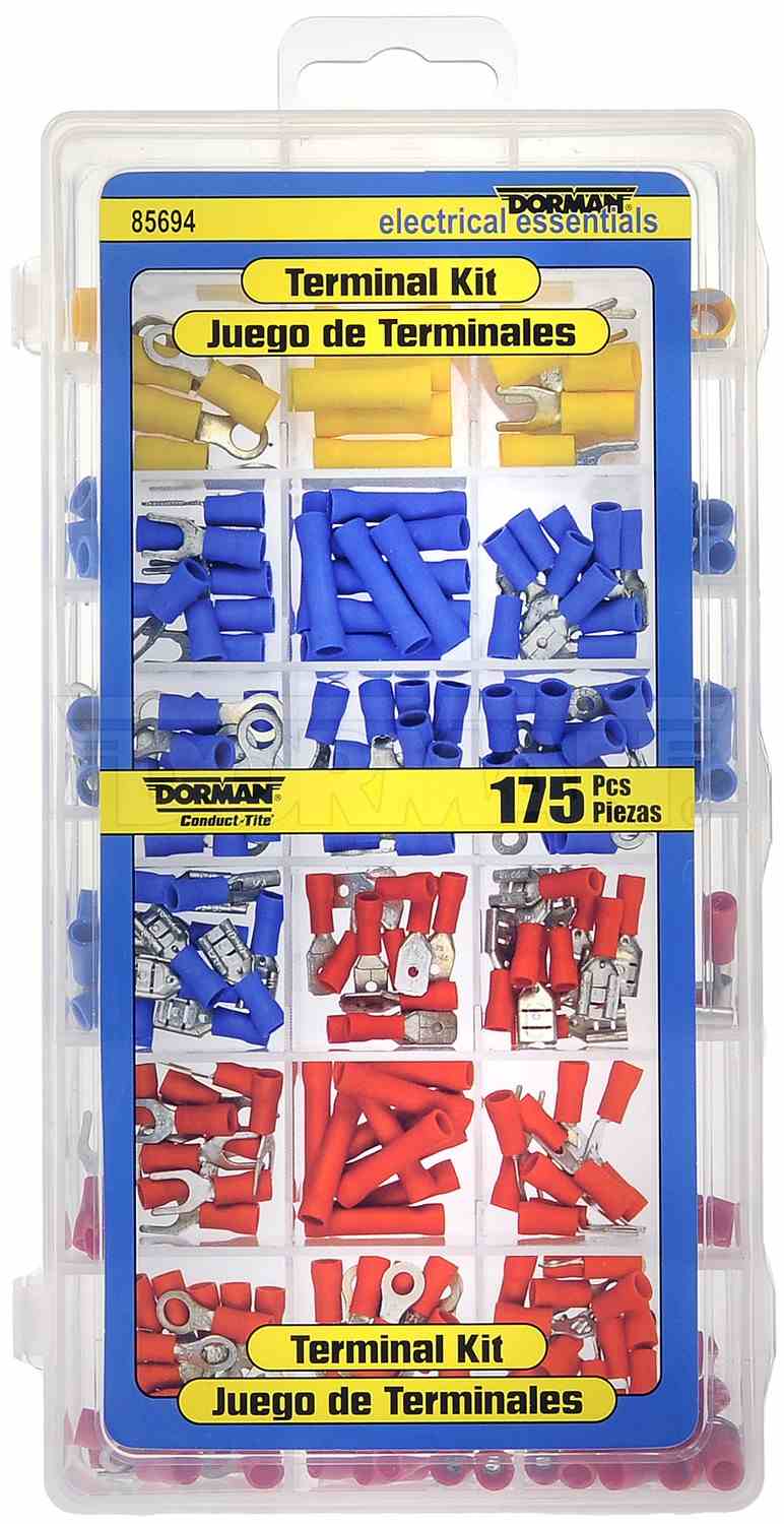 Dorman Conduct-Tite 175 Piece Terminal Assortment 22-10 Gauge with Sorted Storage for Electrical Repair 85694