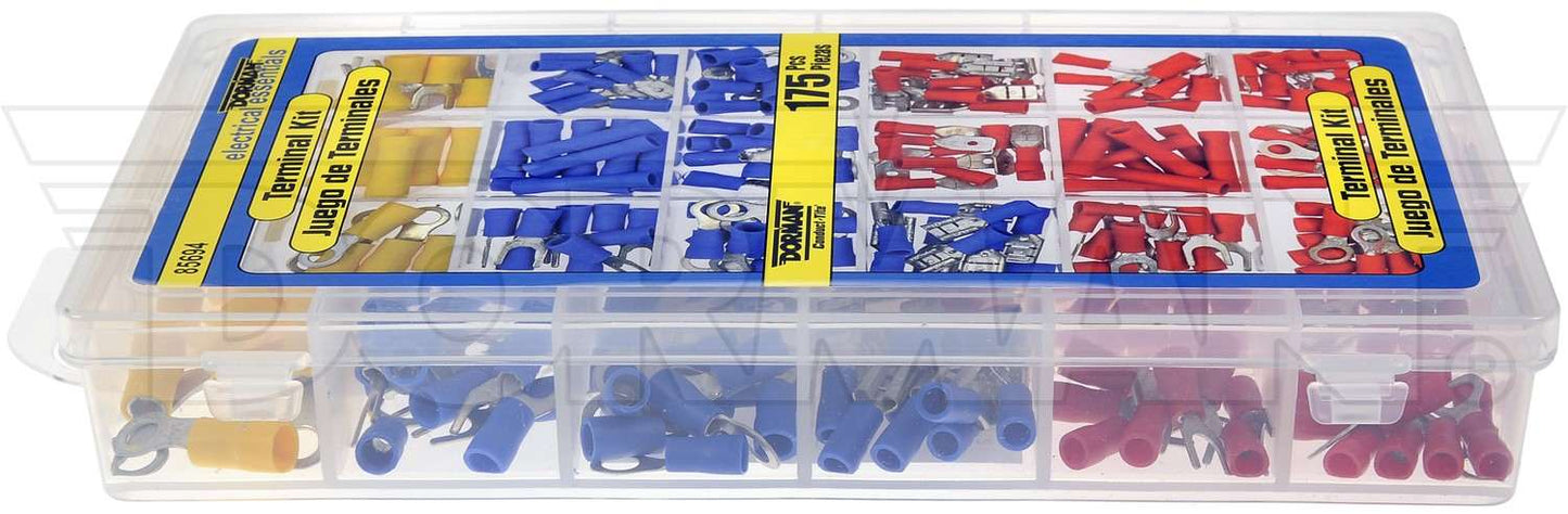 Dorman Conduct-Tite 175 Piece Terminal Assortment 22-10 Gauge with Sorted Storage for Electrical Repair 85694