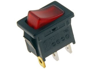 Dorman Conduct-Tite Mini Rectangular Rocker Switch with Red Glow for Automotive Accessories 85915