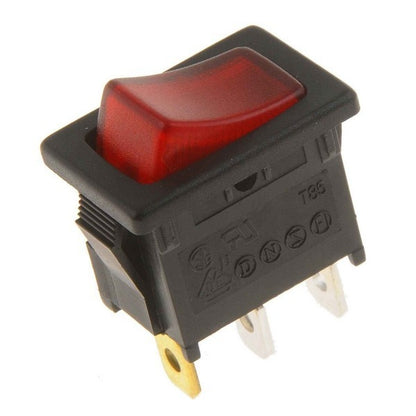 Dorman Conduct-Tite Mini Rectangular Rocker Switch with Red Glow for Automotive Accessories 85915