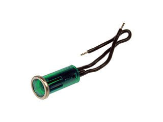 Dorman Conduct-Tite Round Green Indicator Light with Bezel for Interior Dashboard Applications 85941