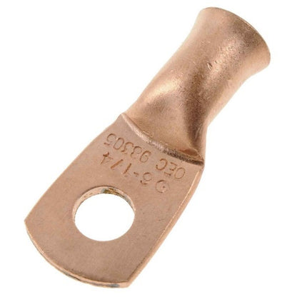 Dorman Conduct-Tite 6 Gauge 1/4 Inch Copper Ring Lugs 2 Pack for Automotive Wiring 86168