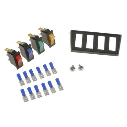 Dorman Conduct-Tite Multi-Color Rocker Switch Kit with Red Blue Amber Green for Automotive Electrical Accessories 86923