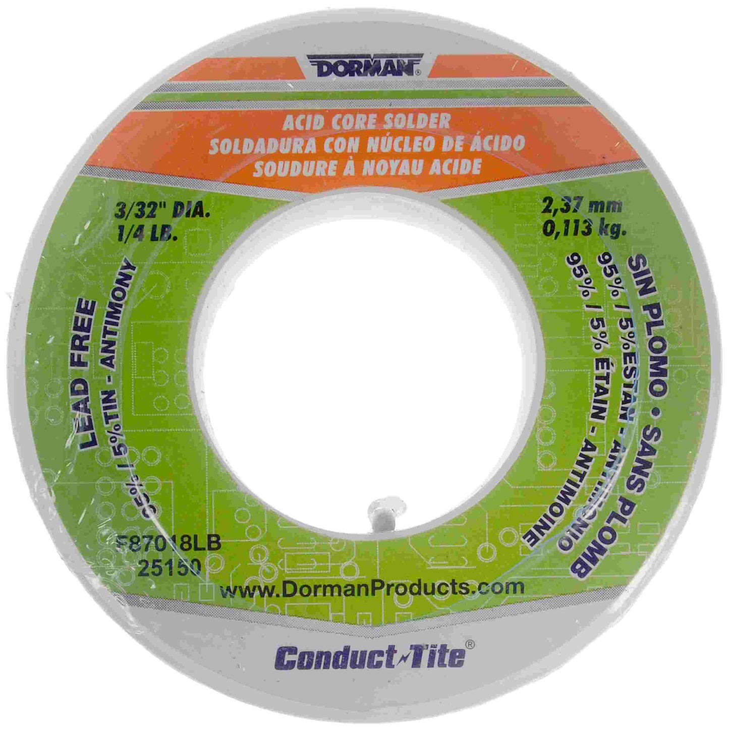 Dorman Conduct-Tite Lead-Free Acid Core Solder with Easy-to-Use Formula 87018