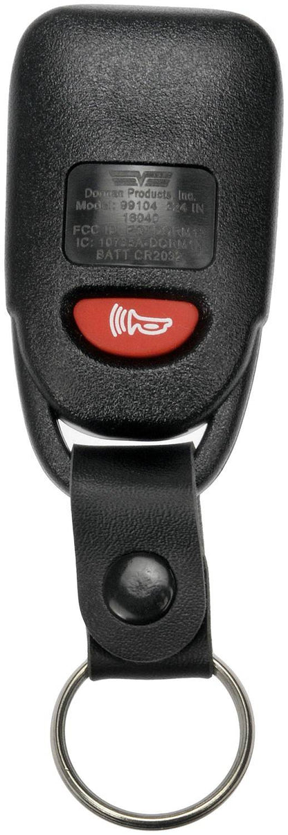 Dorman Help Keyless Entry Remote 4 Button with DIY Programming Tool for 2006-2016 Hyundai Elantra Sonata 99104