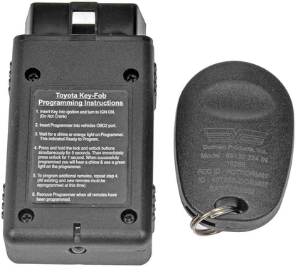 Dorman - HELP Keyless Entry Transmitter 4 Button with DIY Programming Tool for 2016-15 2009-04 Toyota Sienna 99135