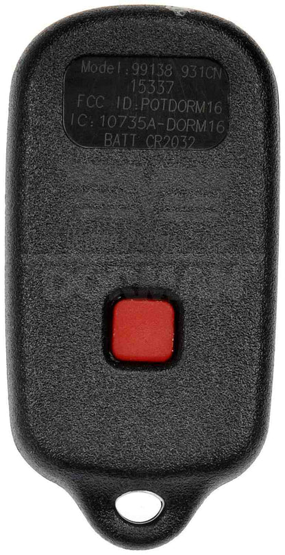 Dorman HELP Keyless Entry Remote 4 Button for 2003-2009 Toyota 4Runner and 2001-2007 Toyota Sequoia 99138