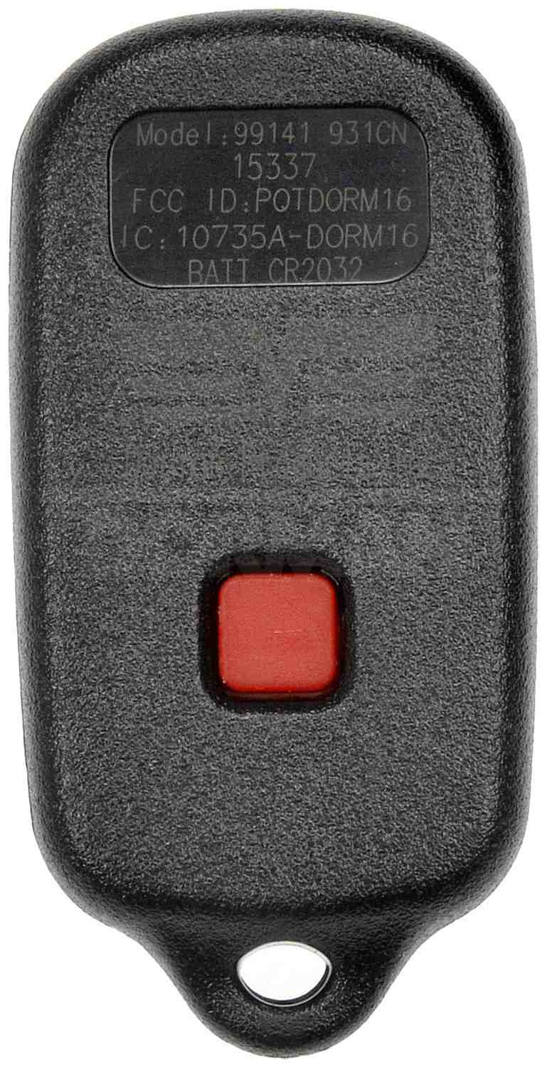 Dorman HELP Keyless Entry Remote 4 Button for 2001-2006 Toyota Camry and 2001-2003 Solara 99141