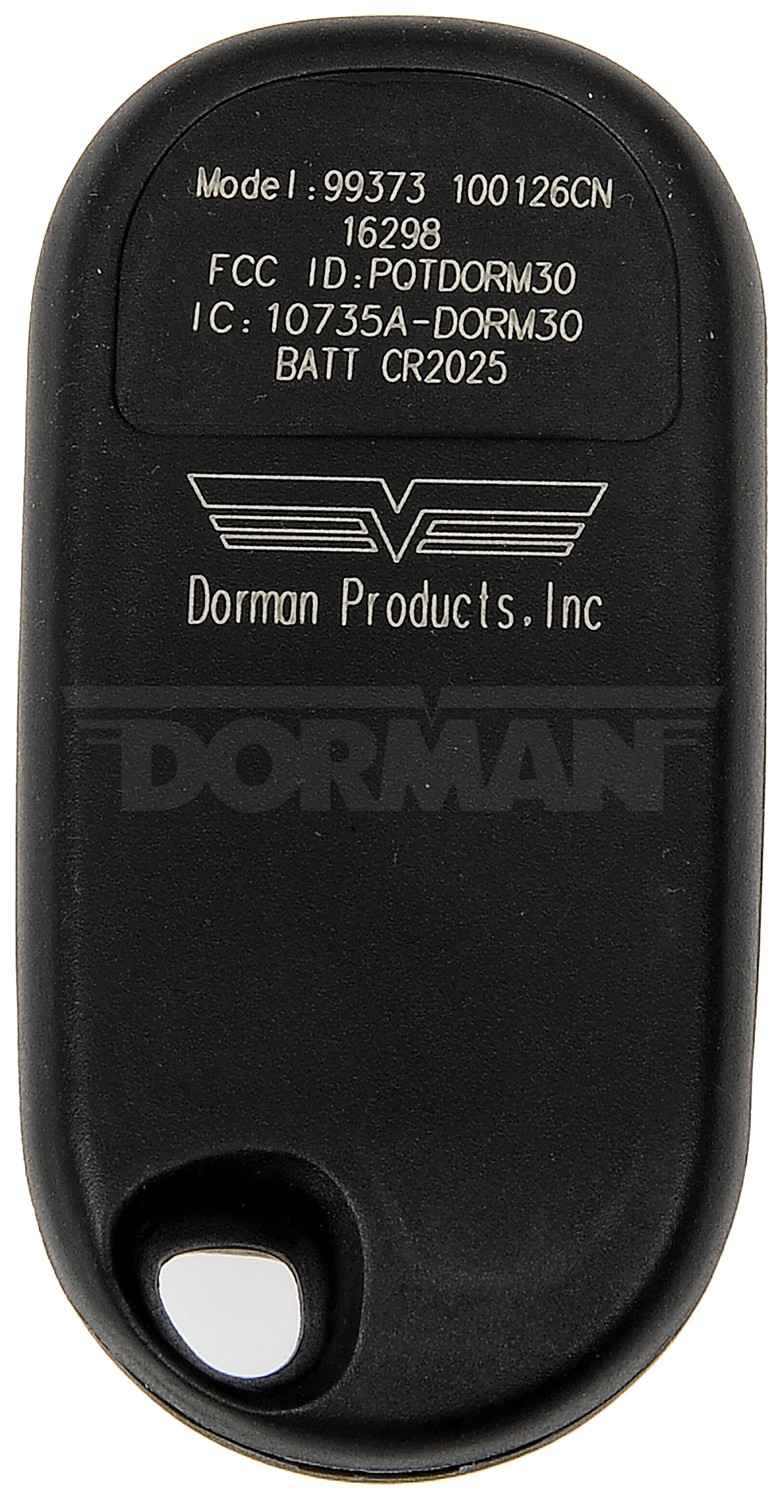 Dorman - HELP Keyless Entry Transmitter 4 Button for 2006-04 Acura TL 2008-06 Acura TSX 99373