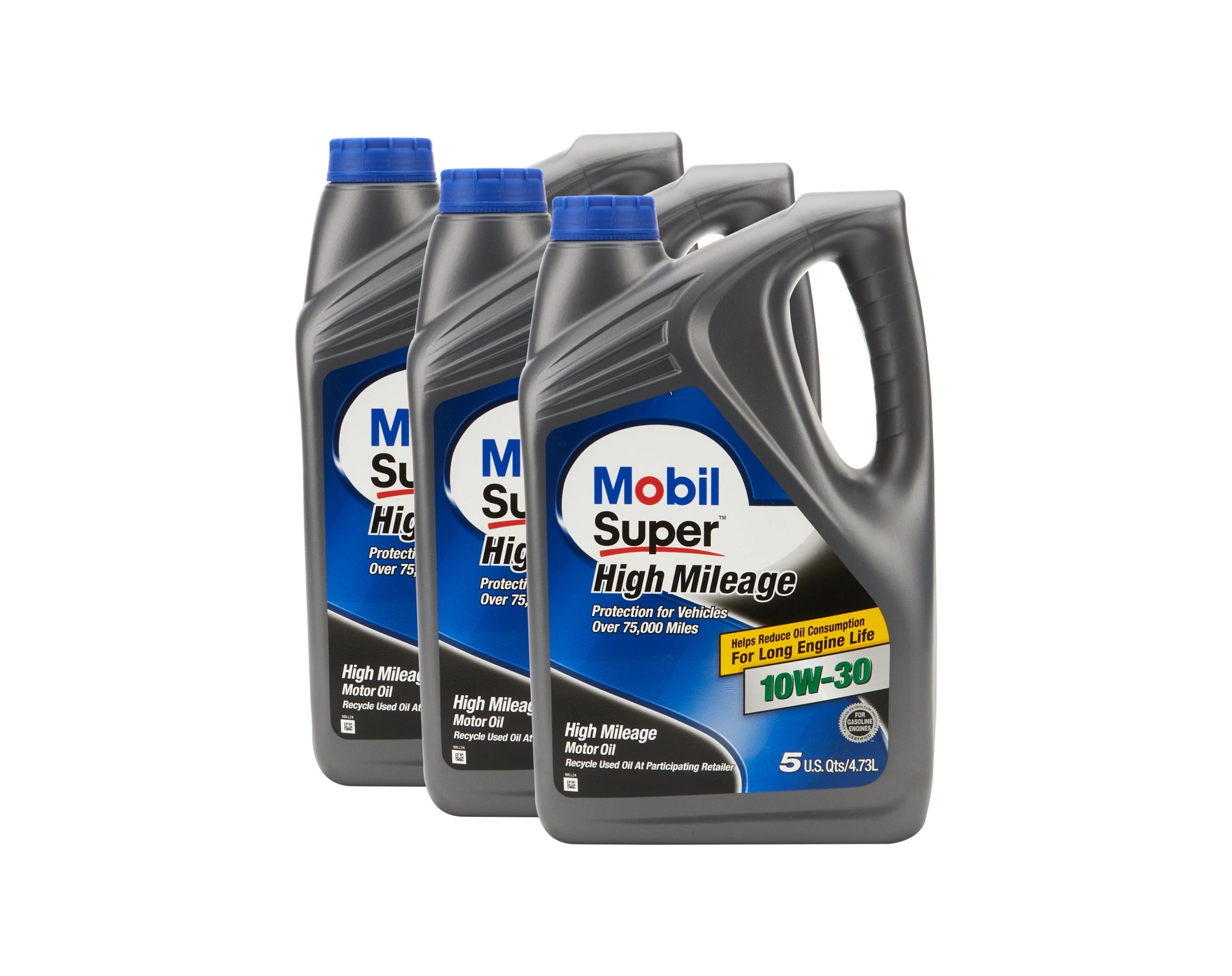 Mobil 1 Super High Mileage Oil 10w30 Case 3 x 5 Qt. Jug MOB120774