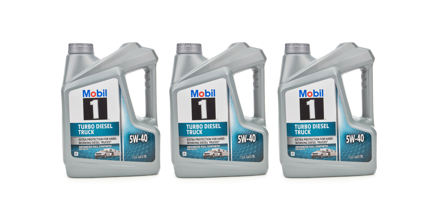 Mobil 1 5w40 Turbo Diesel Oil Case 3 x 1 Gallon Oils, Fluids and Additives Motor Oil main image