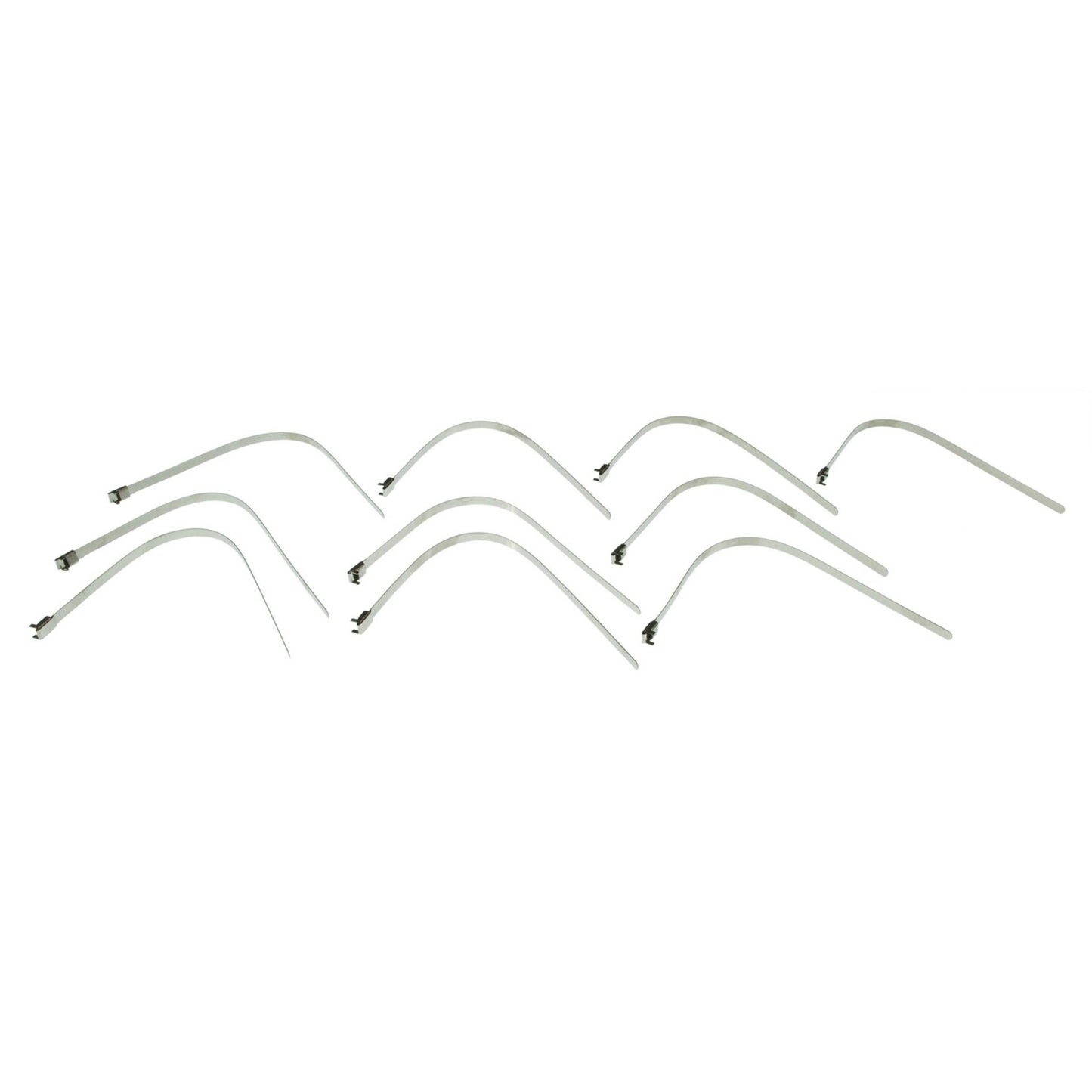 Moog CV Boot Clamps,Steel,Natural,10 in. Length,Set of 10
