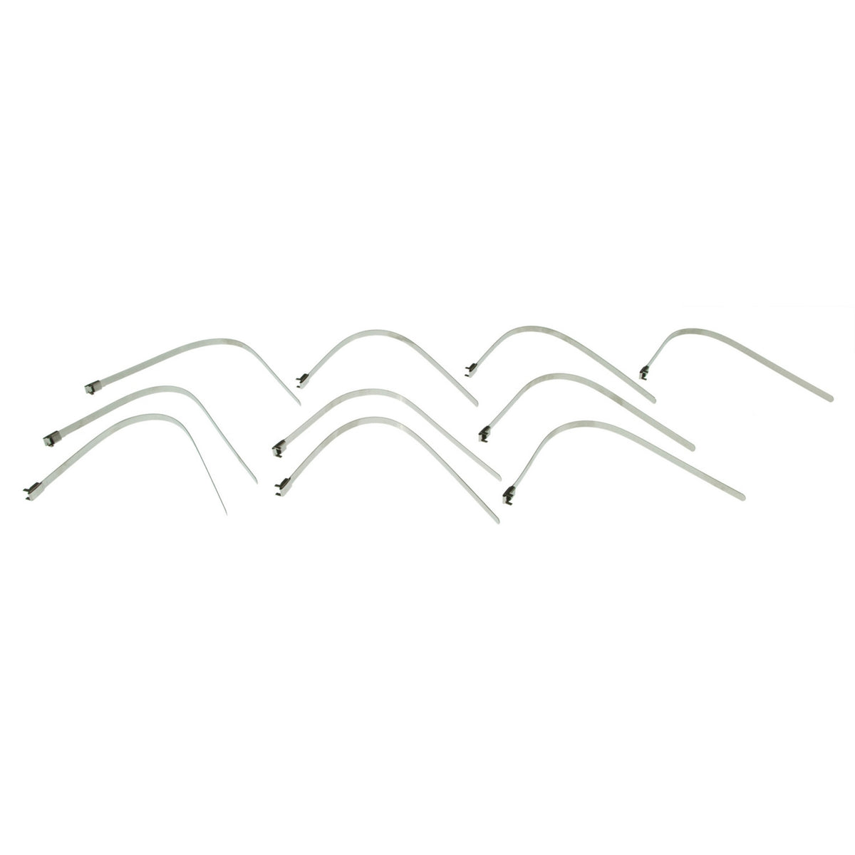Moog CV Boot Clamps,Steel,Natural,10 in. Length,Set of 10