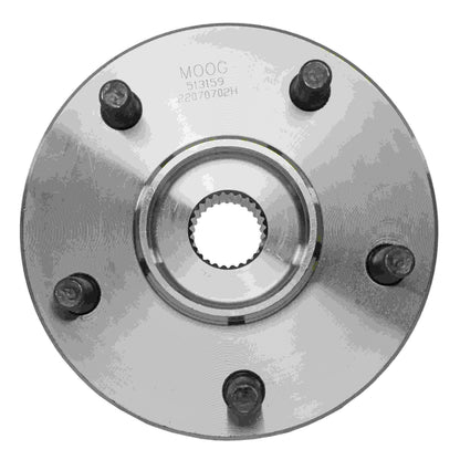 Moog Hub Assembly:Wheel Hub and Bearing Assembly, Front, Jeep