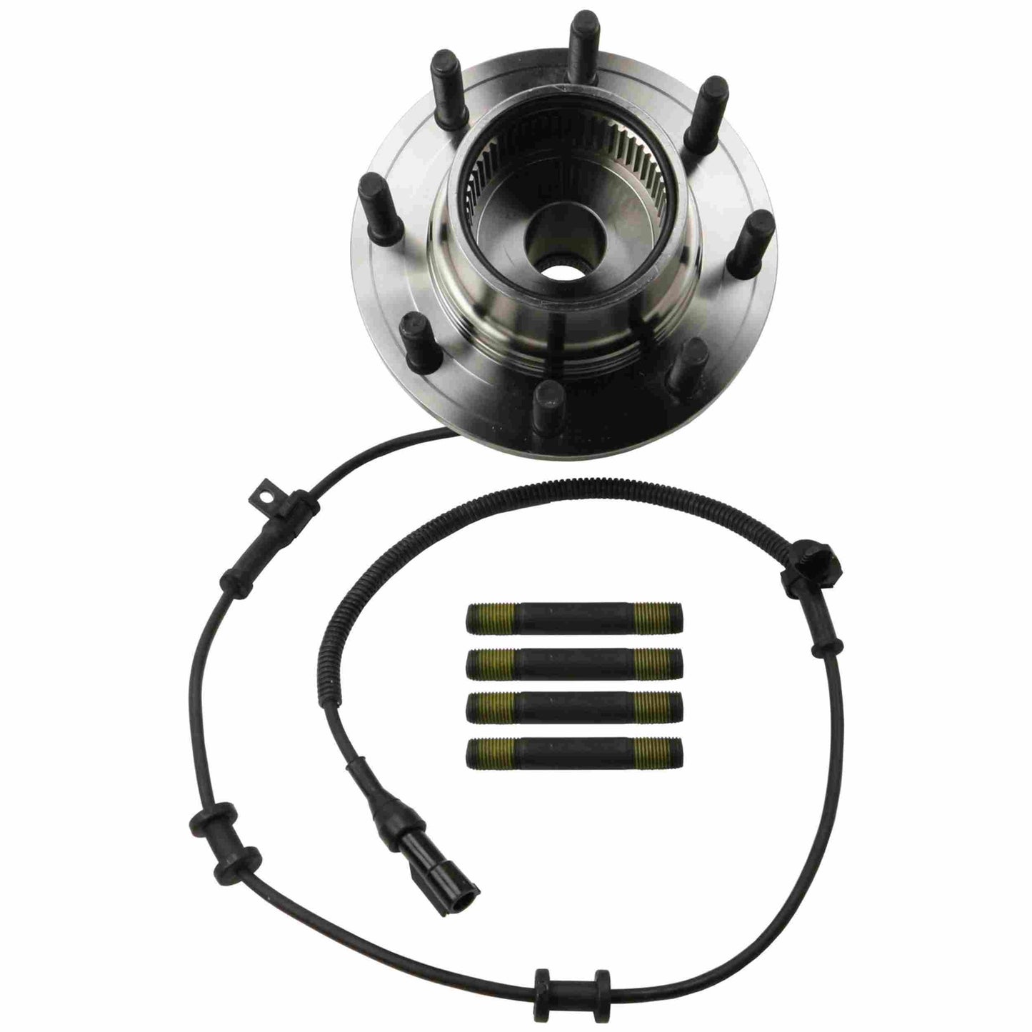 Moog Hub Assembly:Wheel Hub and Bearing Assembly, Front, Ford