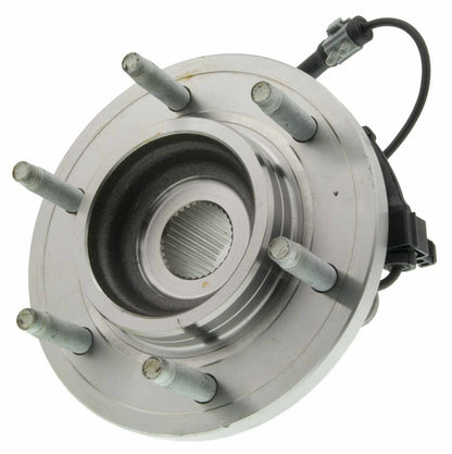 Moog Hub Assembly:Wheel Hub and Bearing, Steel, Front, Hummer