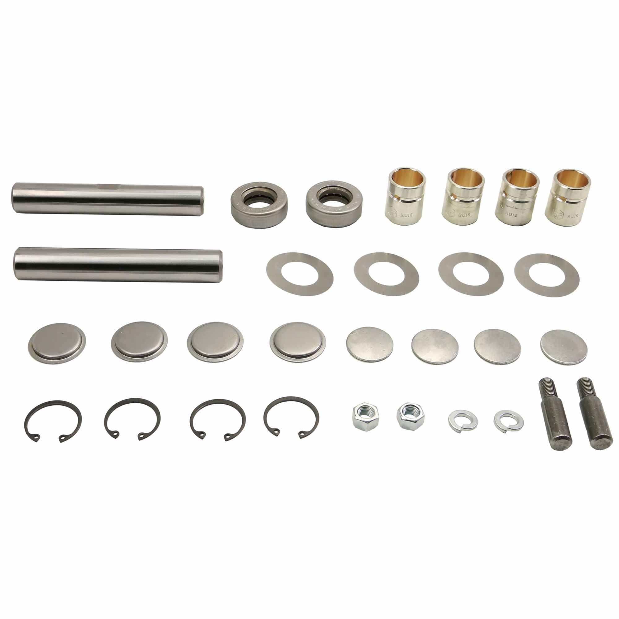 Moog King Pins Set:Steel, Bearings, Locks, Chevy, Kit