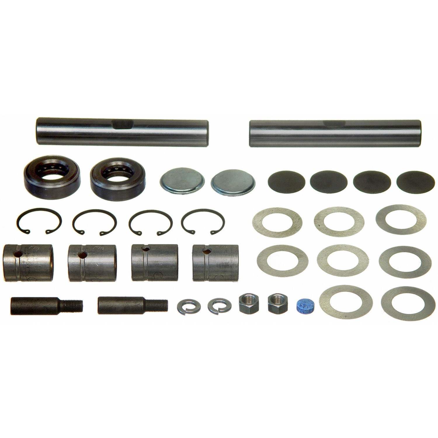 Moog King Pins Set:Steel, Bearings, Locks, Chevy, Kit