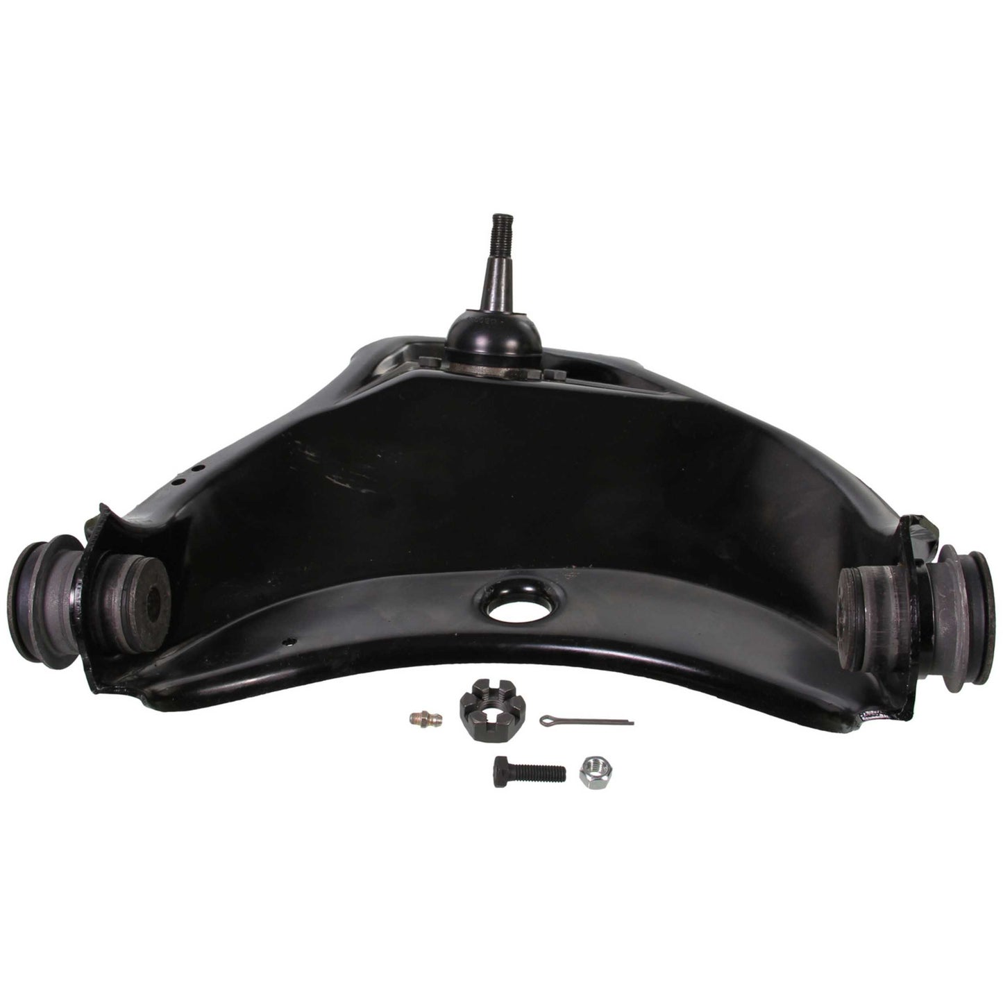 Moog Control Arm and Ball Joint Assembly:Replacement,Steel,Black