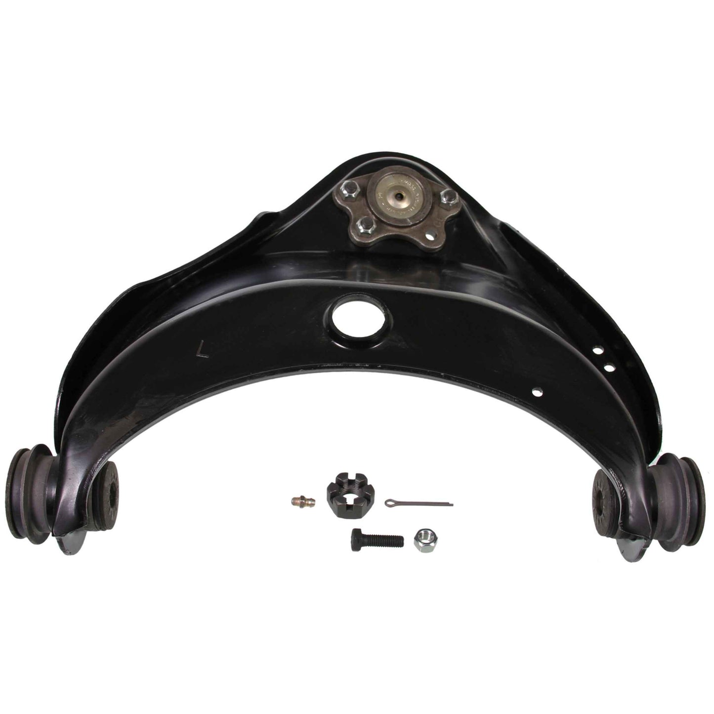 Moog Control Arm and Ball Joint Assembly:Replacement,Steel,Black