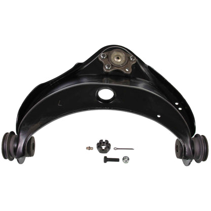 Moog Control Arm and Ball Joint Assembly:Replacement,Steel,Black
