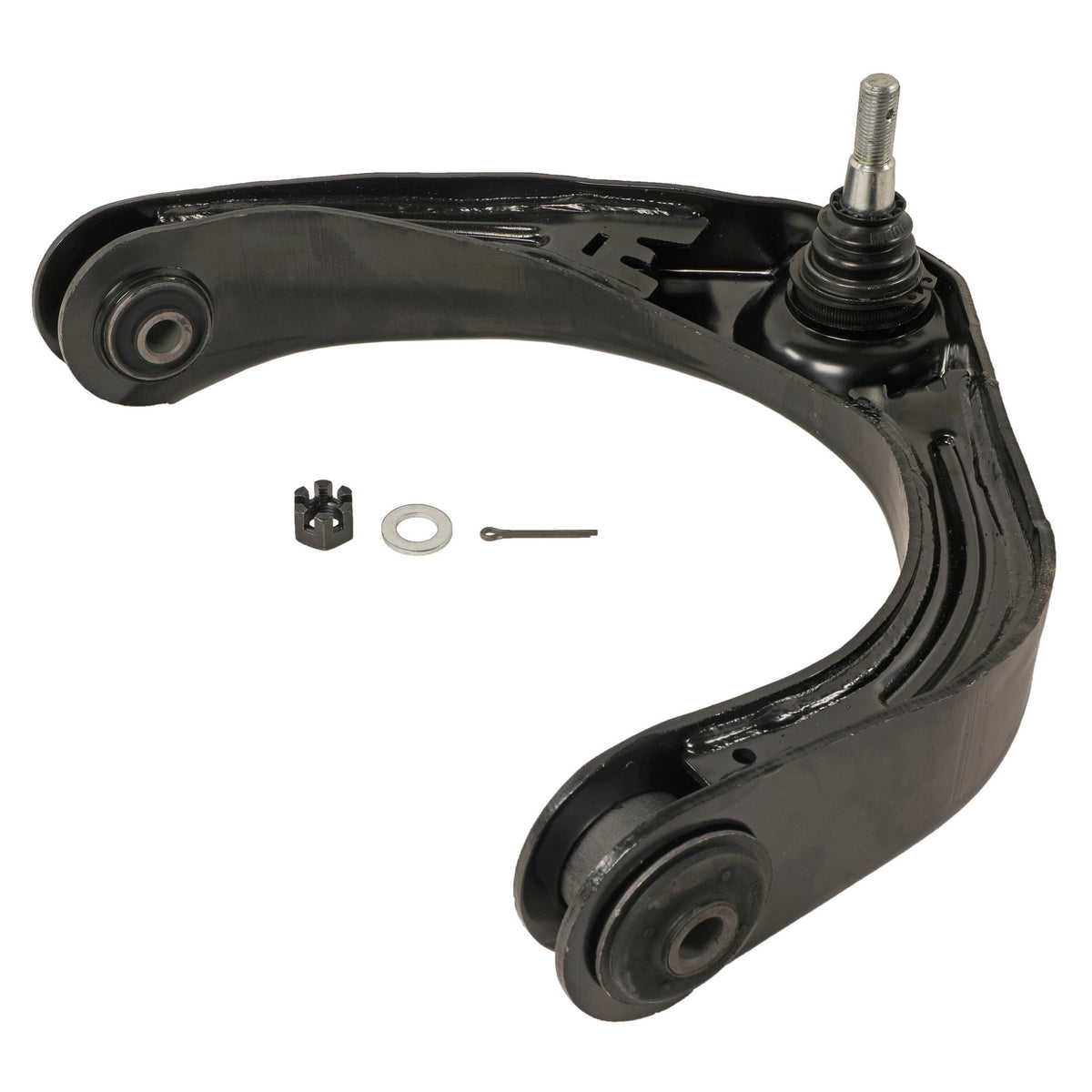 Moog Control Arm and Ball Joint Assembly:Replacement,Steel,Black