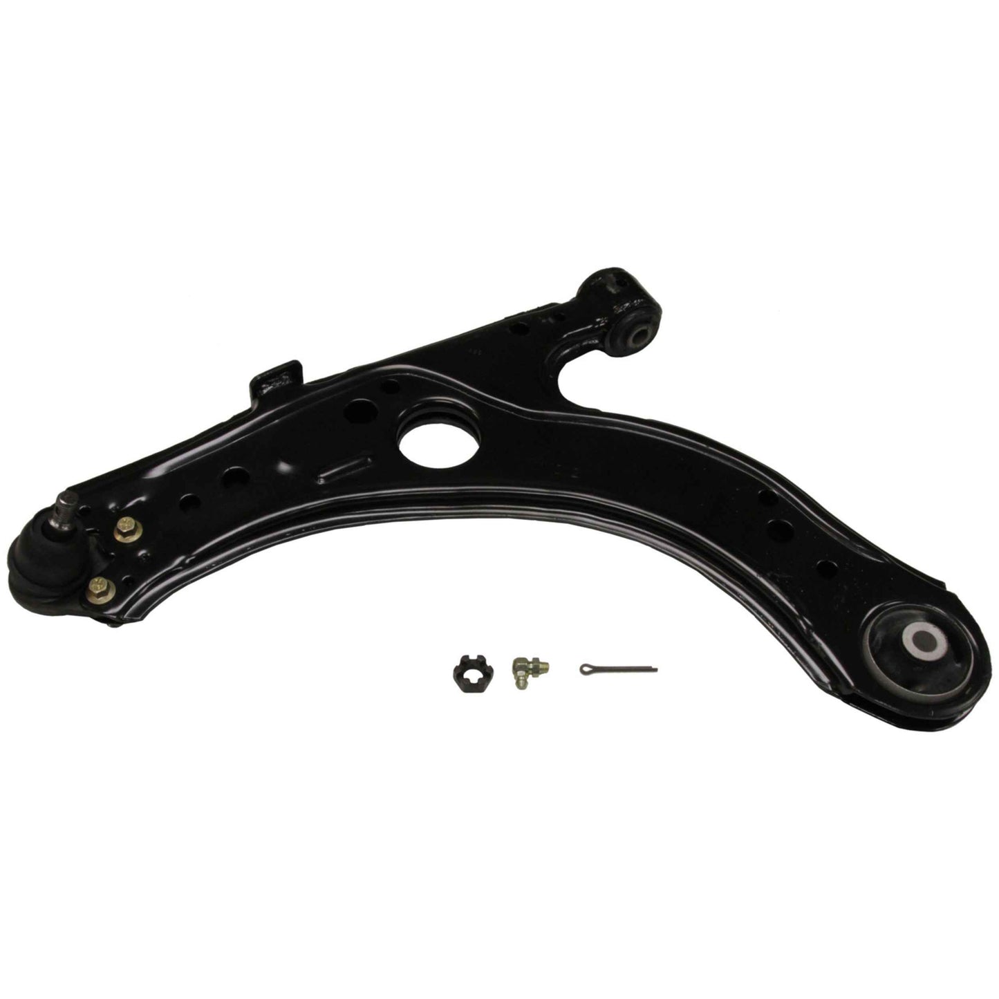 Moog Control Arm and Ball Joint Assembly:Replacement,Steel,Black