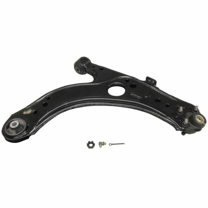 Moog Control Arm and Ball Joint Assembly:Replacement,Steel,Black