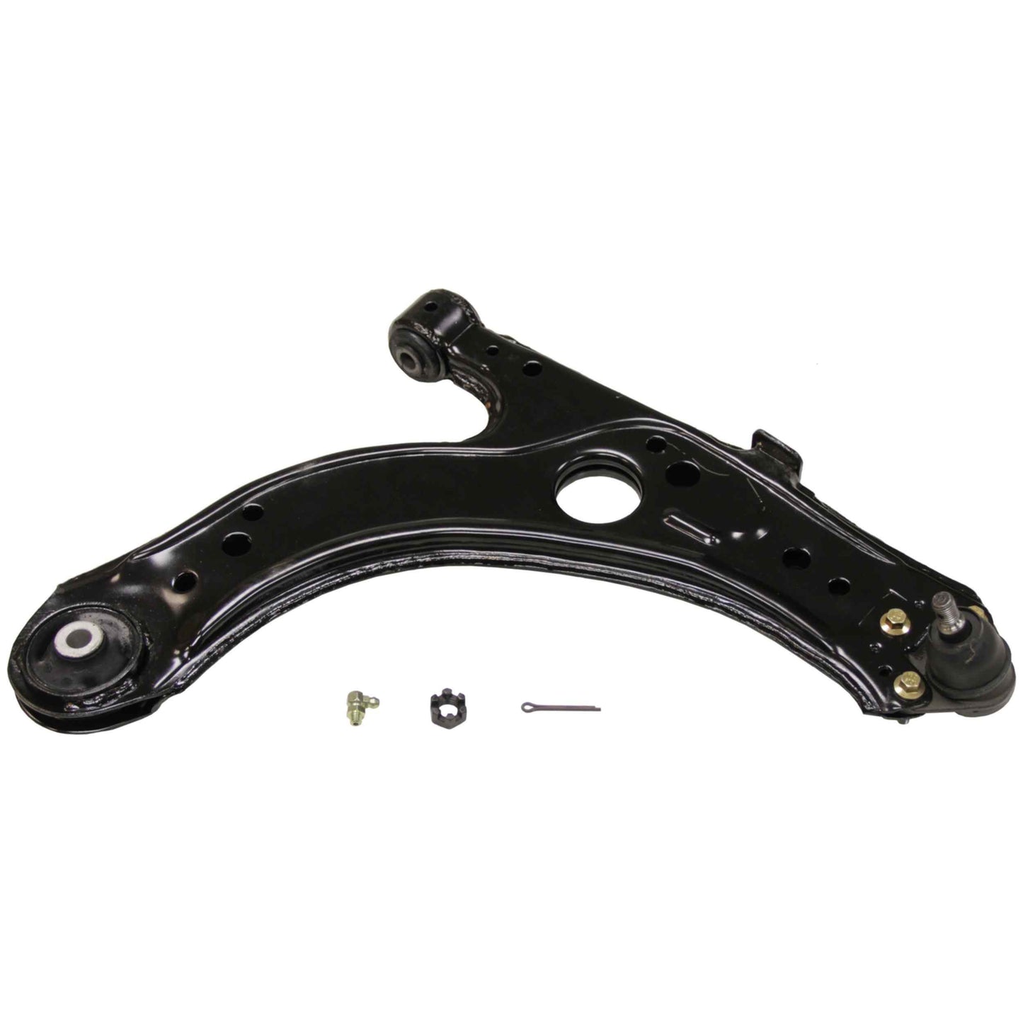 Moog Control Arm and Ball Joint Assembly:Replacement,Steel,Black