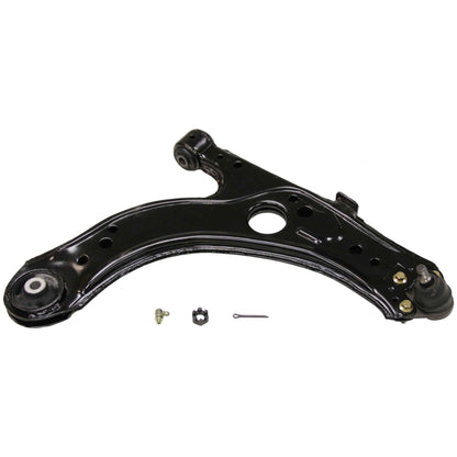 Moog Control Arm and Ball Joint Assembly:Replacement,Steel,Black